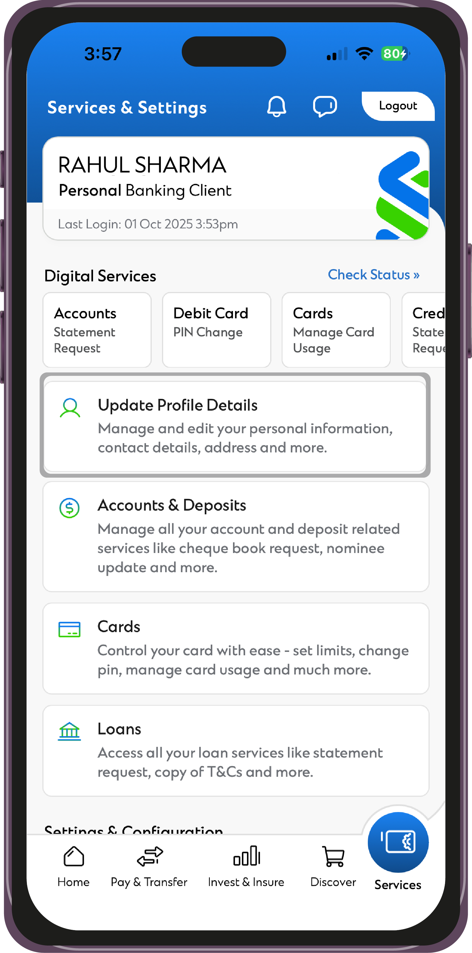 In update profile details