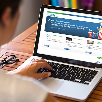 A person easily applying for a credit card
